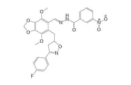 benzoic acid, 3-nitro-, 2-[(E)-[6-[[3-(4-fluorophenyl)-4,5-dihydro-5-isoxazolyl]methyl]-4,7-dimethoxy-1,3-benzodioxol-5-yl]methylidene]hydrazide