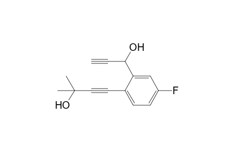 4-(4-fluoro-2-(1-hydroxyprop-2-yn-1-yl)phenyl)-2-methylbut-3-yn-2-ol