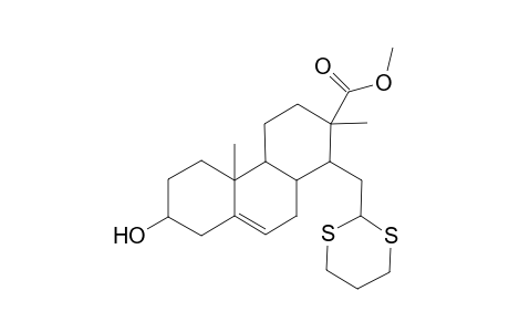 1-(1,3-dithian-2-ylmethyl)-7-hydroxy-2,4b-dimethyl-1,3,4,4a,5,6,7,8,10,10a-decahydrophenanthrene-2-carboxylic acid methyl ester