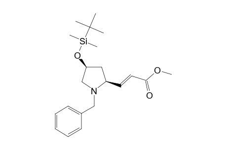 (2S,4S)-(N-BENZYL)-4-(TERT.-BUTYLDIMETHYLSILYLOXY)-2-[(E)-METHOXYCARBONYL-ETHENYL]-PYRROLIDINE