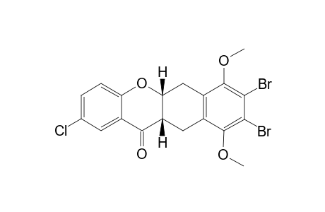 (cis)-2,5-Dimethoxy-3,4-dibromo-10-chlorobenzo[b]-(1,6,6a,12a-tetrahydro)xanthone
