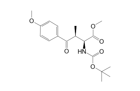 (2S,3S)-2-(tert-butoxycarbonylamino)-4-keto-4-(4-methoxyphenyl)-3-methyl-butyric acid methyl ester