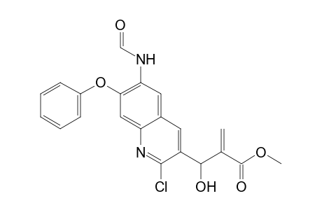 Methyl 2-((2-chloro-6-formamido-7-phenoxyquinolin-3-yl)-(hydroxy)methyl)acrylate
