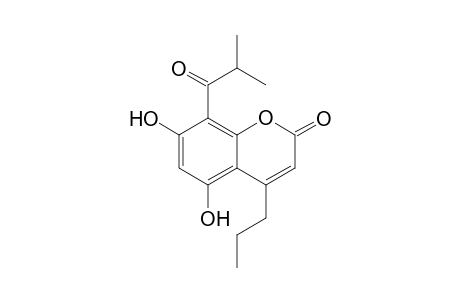5,7-Dihydroxy-8-isobutyryl-4-propylcounarin