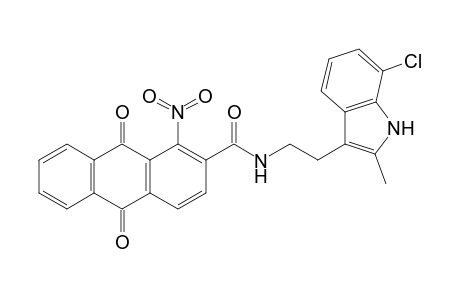 N-[2-(7-chloranyl-2-methyl-1H-indol-3-yl)ethyl]-1-nitro-9,10-bis(oxidanylidene)anthracene-2-carboxamide