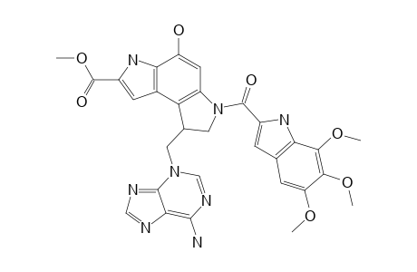 8-[(6-aminopurin-3-yl)methyl]-4-hydroxy-6-(5,6,7-trimethoxy1H-indole-2-carbonyl)-7,8-dihydro-3H-pyrrolo[3,2-e]indole-2-carboxylic acid methyl ester