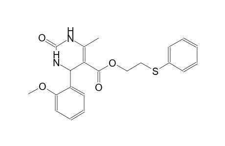 5-pyrimidinecarboxylic acid, 1,2,3,4-tetrahydro-4-(2-methoxyphenyl)-6-methyl-2-oxo-, 2-(phenylthio)ethyl ester