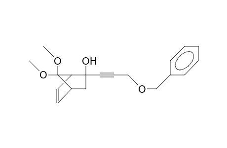 endo-2-(3-(Benzyloxy)prop-1-ynyl)-exo-2-hydroxy-7,7-dimethoxy-bicyclo(2.2.1)hept-5-ene