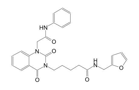 5-(1-(2-anilino-2-oxoethyl)-2,4-dioxo-1,4-dihydro-3(2H)-quinazolinyl)-N-(2-furylmethyl)pentanamide