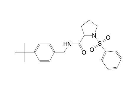 1-(benzenesulfonyl)-N-[(4-tert-butylphenyl)methyl]-2-pyrrolidinecarboxamide
