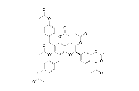 2H-1-Benzopyran-3,5,7-triol, 6,8-bis[[4-(acetyloxy)phenyl]methyl]-2-[3,4-bis(acetyloxy)phenyl]-3,4 -dihydro-, triacetate, (2R-trans)-