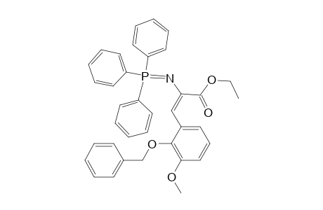 2-Propenoic acid, 3-[3-methoxy-2-(phenylmethoxy)phenyl]-2-[(triphenylphosphoranylidene)amino]-, ethyl ester