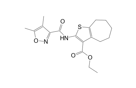 ethyl 2-{[(4,5-dimethyl-3-isoxazolyl)carbonyl]amino}-5,6,7,8-tetrahydro-4H-cyclohepta[b]thiophene-3-carboxylate