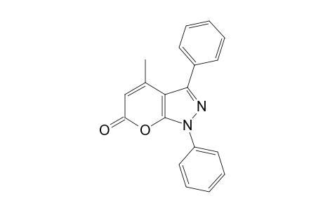 1,3-diphenyl-4-methylpyrano[2,3-c]pyrazol-6(1H)-one