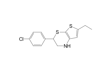3-(4-chlorophenyl)-6-ethyl-2,3-dihydro-1H-thieno[2,3-b][1,4]thiazine
