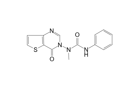 Thieno[3,2-d]pyrimidin-4(3H)-one, 3-(1-methyl-3-phenylureido)-