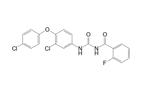 Benzamide, N-[[[3-chloro-4-(4-chlorophenoxy)phenyl]amino]carbonyl]-2-fluoro-