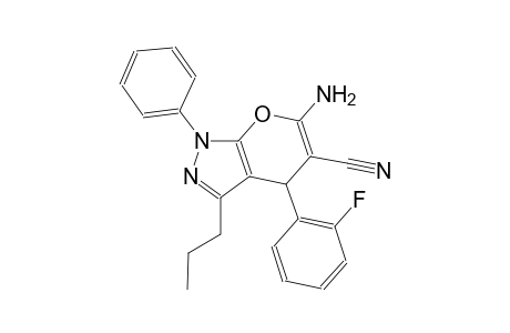 6-amino-4-(2-fluorophenyl)-1-phenyl-3-propyl-1,4-dihydropyrano[2,3-c]pyrazole-5-carbonitrile