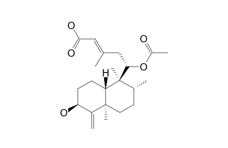 11R*-Acetoxy-3.beta.-hydroxyneocleroda-4(18),13E-dien-15-oic acid
