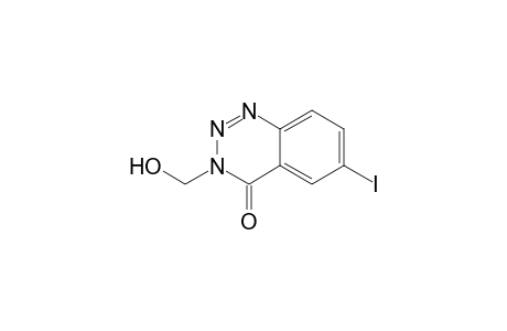 3-(hydroxymethyl)-6-iodo-1,2,3-benzotriazin-4(3H)-one