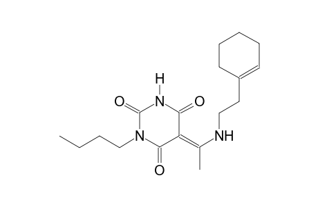 (5E)-1-butyl-5-(1-{[2-(1-cyclohexen-1-yl)ethyl]amino}ethylidene)-2,4,6(1H,3H,5H)-pyrimidinetrione