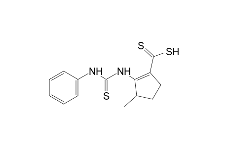 dithio-3-methyl-2-(3-phenyl-2-thioureido)-1-cyclopenten-1-carboxylic acid
