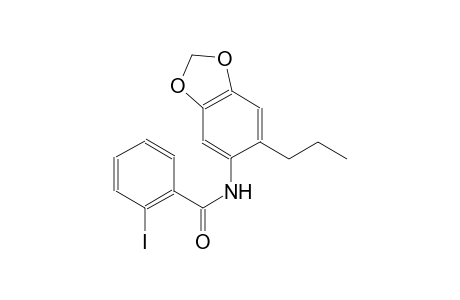 benzamide, 2-iodo-N-(6-propyl-1,3-benzodioxol-5-yl)-