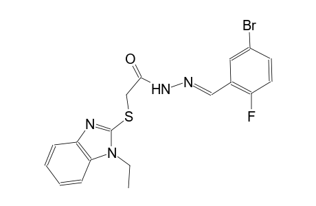 acetic acid, [(1-ethyl-1H-benzimidazol-2-yl)thio]-, 2-[(E)-(5-bromo-2-fluorophenyl)methylidene]hydrazide