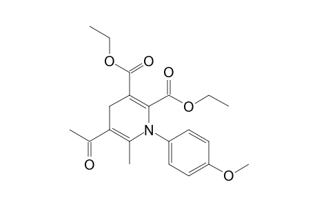 Diethyl 5-acetyl-1,4-dihydro-6-methyl-1-(p-methoxyphenyl)pyridine-2,3-dicarboxylate