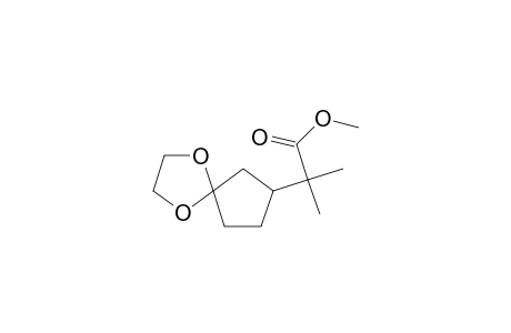 1,4-Dioxaspiro[4.4]nonane-7-acetic acid, .alpha.,.alpha.-dimethyl-, methyl ester, (.+-.)-