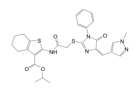 isopropyl 2-{[({(4E)-4-[(1-methyl-1H-pyrazol-4-yl)methylene]-5-oxo-1-phenyl-4,5-dihydro-1H-imidazol-2-yl}sulfanyl)acetyl]amino}-4,5,6,7-tetrahydro-1-benzothiophene-3-carboxylate