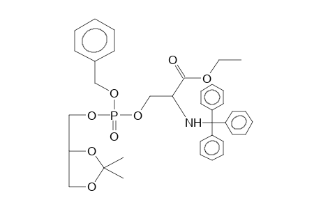 1,2-O,O'-ISOPROPYLIDENEGLYCEROL, 3-BENZYL(2-CARBOETHOXY-2-TRITYLAMINOETHYL)PHOSPHATE