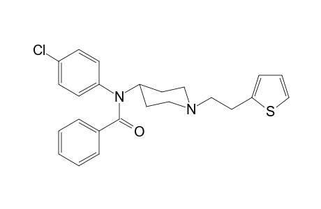 N-(4-Chlorophenyl)-N-(1-[(2-thiophen-2-yl)ethyl]piperidin-4-yl)benzamide