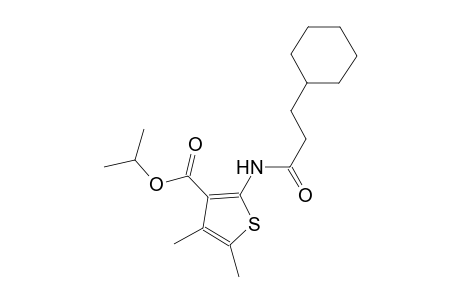 isopropyl 2-[(3-cyclohexylpropanoyl)amino]-4,5-dimethyl-3-thiophenecarboxylate
