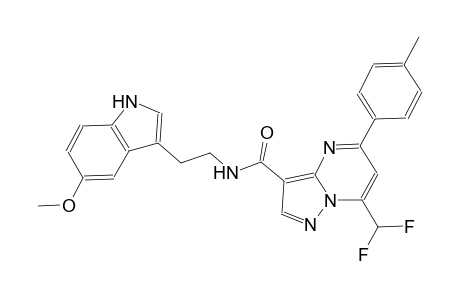 7-(difluoromethyl)-N-[2-(5-methoxy-1H-indol-3-yl)ethyl]-5-(4-methylphenyl)pyrazolo[1,5-a]pyrimidine-3-carboxamide