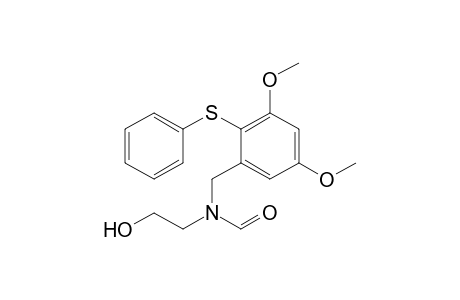 N-[(3,5-dimethoxy-2-phenylsulfanyl-phenyl)methyl]-N-(2-hydroxyethyl)formamide