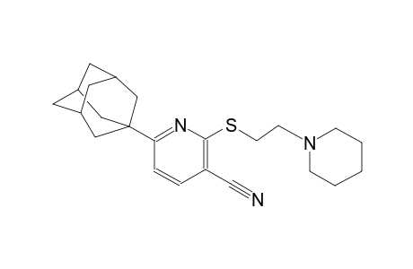 3-pyridinecarbonitrile, 2-[[2-(1-piperidinyl)ethyl]thio]-6-tricyclo[3.3.1.1~3,7~]dec-1-yl-