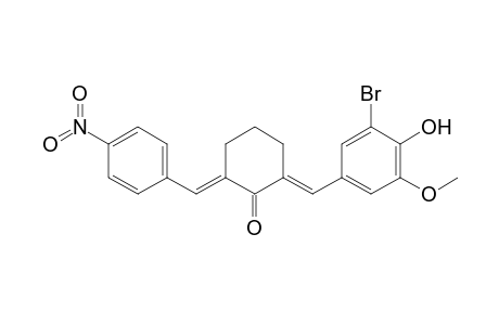 2-(3-Bromo-4-hydroxy-5-methoxybenzylidene)-6-(4-nitrobenzylidene)cyclohexanone