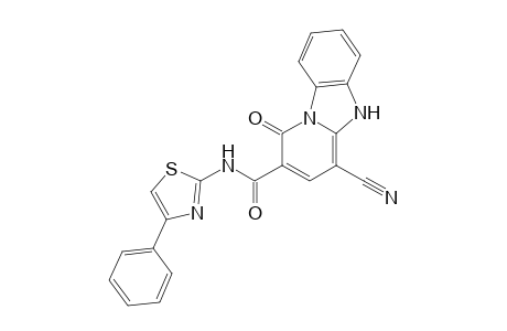 4-Cyano-1-oxo-N-(4-phenylthiazol-2-yl)-1,5-dihydro-pyrido[1,2-a]benzimidazole-2-carboxamide