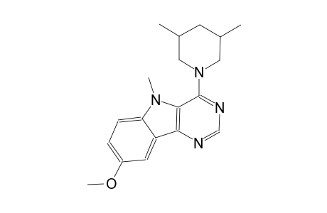4-(3,5-dimethyl-1-piperidinyl)-8-methoxy-5-methyl-5H-pyrimido[5,4-b]indole
