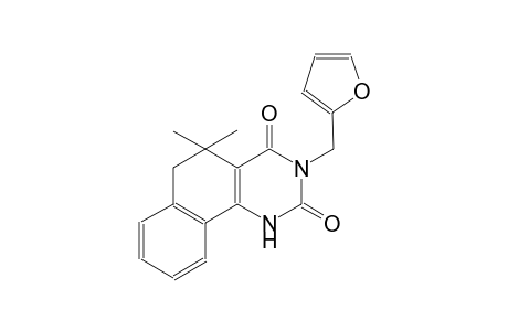 benzo[h]quinazoline-2,4(1H,3H)-dione, 3-(2-furanylmethyl)-5,6-dihydro-5,5-dimethyl-