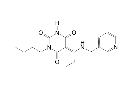 (5E)-1-butyl-5-{1-[(3-pyridinylmethyl)amino]propylidene}-2,4,6(1H,3H,5H)-pyrimidinetrione