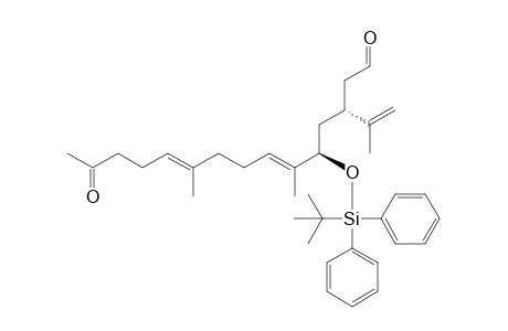 (3R,5R)-6,10-Dimethyl-3-isopropenyl-14-oxo-5-(tert-butyldiphenylsiloxy)-(6E,10E)-pentadecadien-1-al