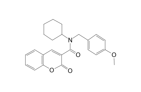 2-oxo-2H-Chromene-3-carboxylic acid,N-cyclohexyl(4-methoxybenzyl)amide