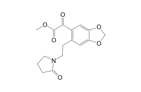 Methyl [6-[2-(2-oxopyrrolidin-1-yl)ethyl]-1,3-benzodioxo-5-yl](.alpha.-oxo)acetate