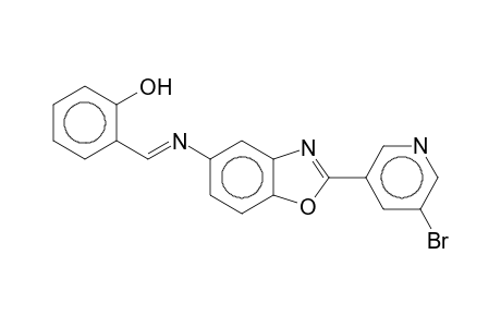 2-((E)-([2-(5-Bromo-3-pyridinyl)-1,3-benzoxazol-5-yl]imino)methyl)phenol