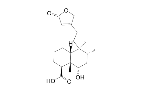 5-(Hydroxy)-2,3,6-trimethyl-2-[2-(5-oxodihydrofuran-3-yl)ethyl]bicyclo[4.4.0]decan-7-carboxylic acid