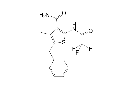 4-Methyl-5-(phenylmethyl)-2-[(2,2,2-trifluoro-1-oxoethyl)amino]-3-thiophenecarboxamide