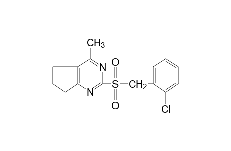 2-[(o-CHLOROBENZYL)SULFONYL]-6,7-DIHYDRO-4-METHYL-5H-CYCLOPENTAPYRIMIDINE