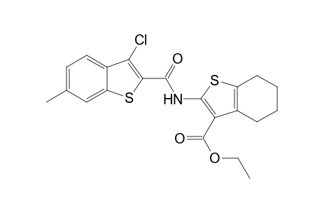 2-[(3-chloro-6-methyl-benzo[b]thiophene-2-carbonyl)-amino]-4,5,6,7-tetrahydro-benzo[b]thiophene-3-carboxylic acid ethyl ester